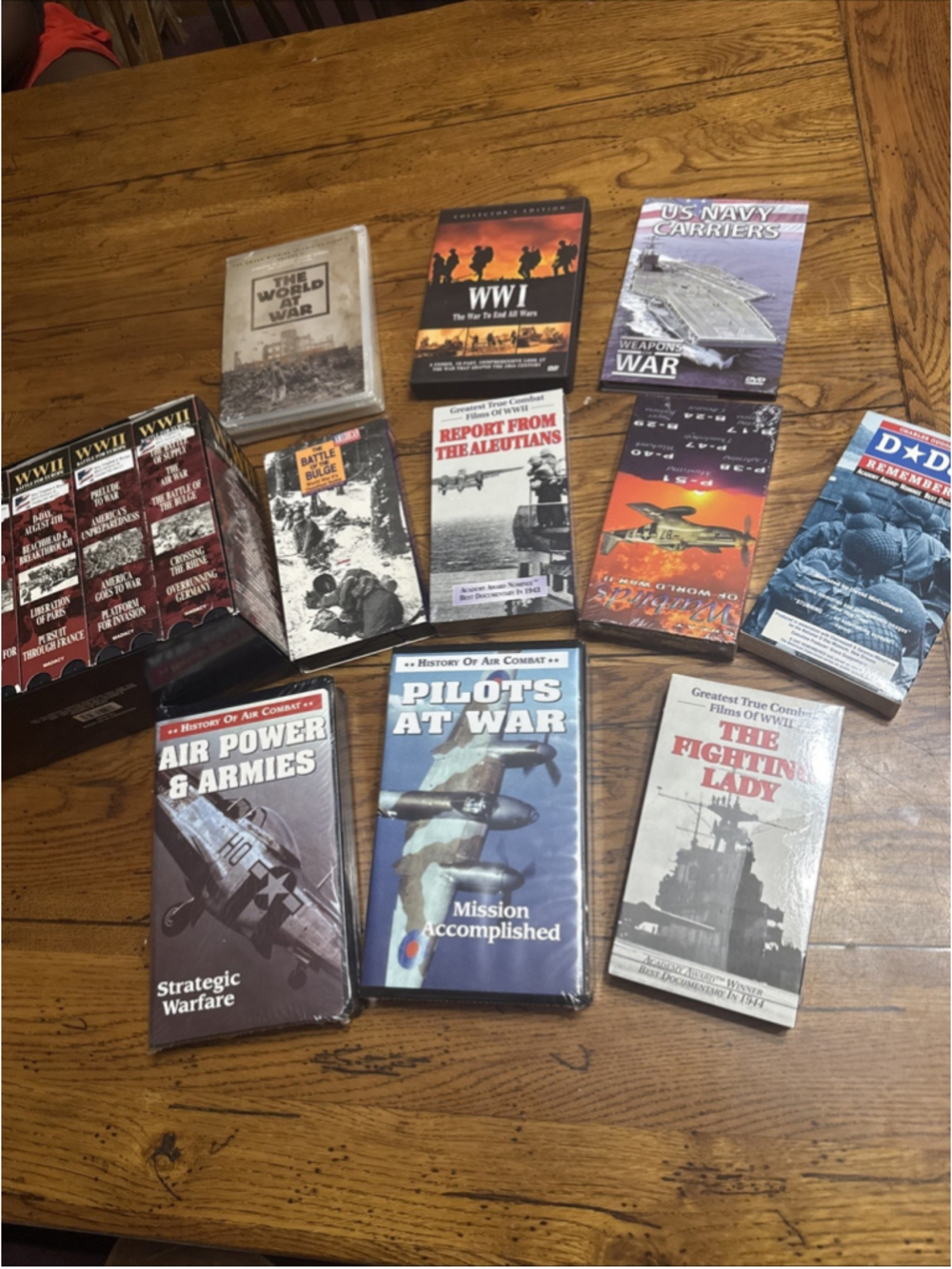 Lot of 6 Boxed Sets War Documentaries VHS Tapes WW2, Day, DVD's Many Sealed